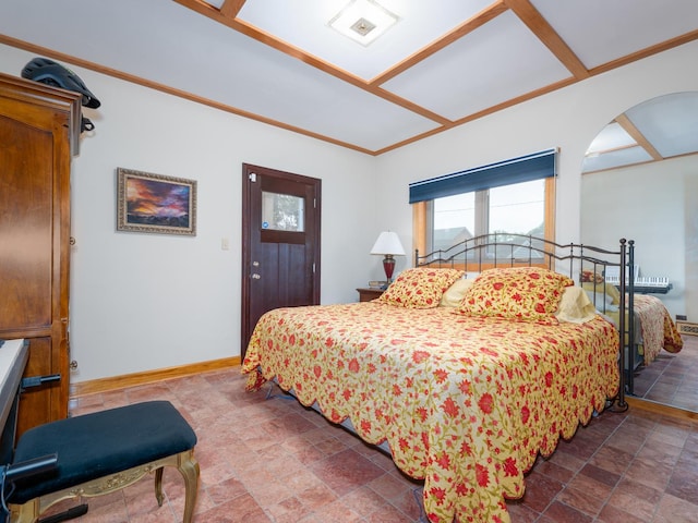 2435 Davisson St, River Grove, IL 60171 - bedroom with stone finish floors and arched walkways