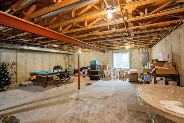6073 Canterbury Ln Unit 33-5, Hoffman Estates, IL 60192 - below grade area featuring electric panel and billiards