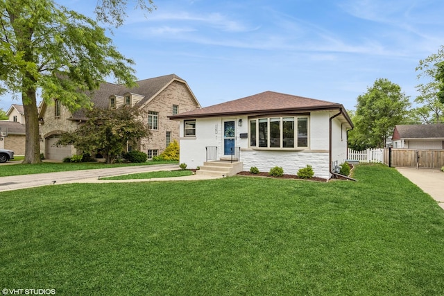 127 Elm St, Glenview, IL 60025 - tri-level home with stone siding and driveway