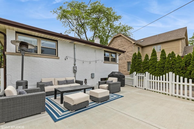 127 Elm St, Glenview, IL 60025 - view of patio / terrace with an outdoor living space and a grill