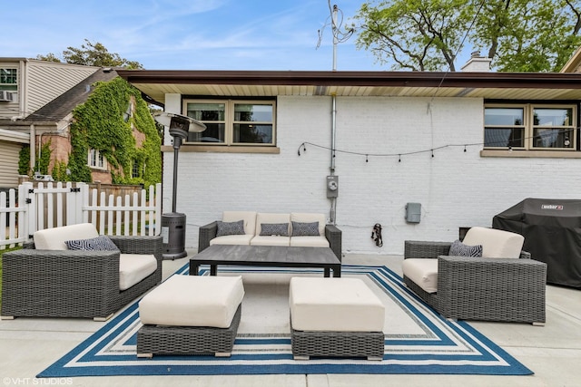 127 Elm St, Glenview, IL 60025 - view of patio featuring outdoor lounge area and area for grilling