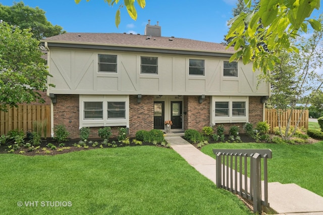 884 Bristol Dr Unit 0, Barrington, IL 60010 - view of front facade with brick siding, a chimney, and stucco siding