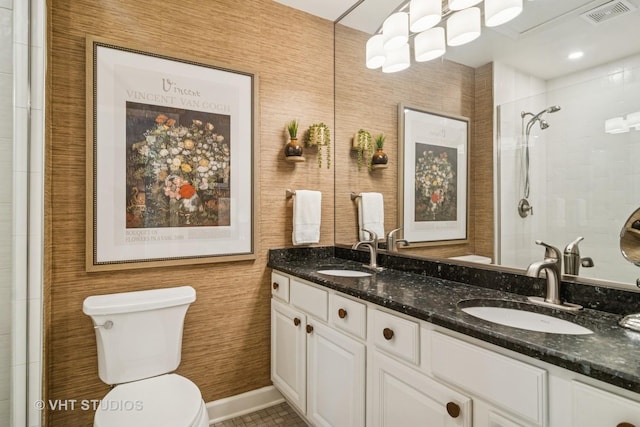 884 Bristol Dr Unit 0, Barrington, IL 60010 - bathroom with double vanity and a tile shower