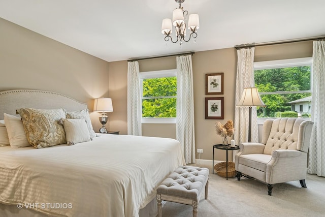 884 Bristol Dr Unit 0, Barrington, IL 60010 - bedroom with carpet flooring and a chandelier