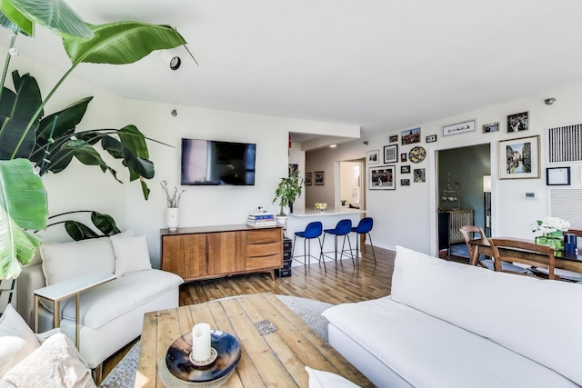 400 N La Salle Dr Unit 1607, Chicago, IL 60654 - living room featuring wood finished floors
