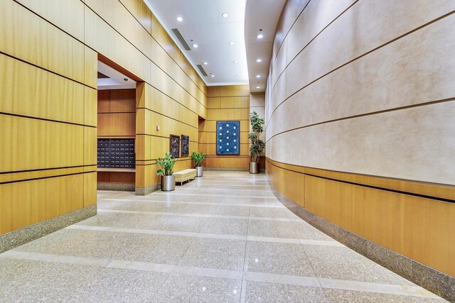 400 N La Salle Dr Unit 1607, Chicago, IL 60654 - stairs with recessed lighting and mail area