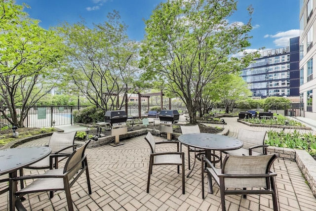 400 N La Salle Dr Unit 1607, Chicago, IL 60654 - view of patio / terrace featuring area for grilling and outdoor dining space