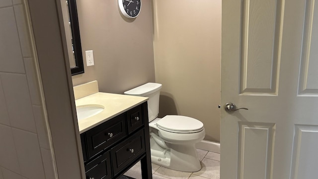1317 N Mitchell Ave, Arlington Heights, IL 60004 - half bathroom with vanity and tile patterned floors
