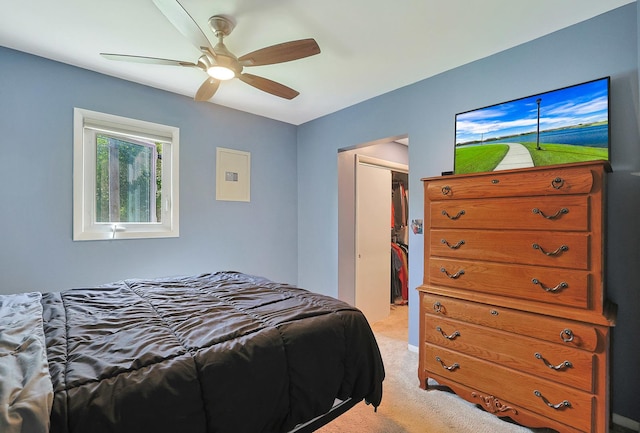 1452 Raymond St, South Elgin, IL 60177 - bedroom with light colored carpet and a ceiling fan