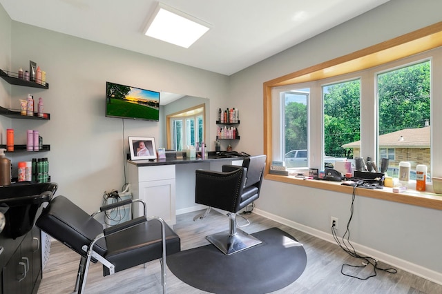 1452 Raymond St, South Elgin, IL 60177 - office area with light wood-style floors and baseboards