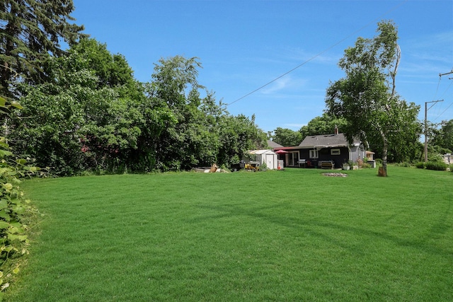 1452 Raymond St, South Elgin, IL 60177 - view of grassy yard featuring a storage unit