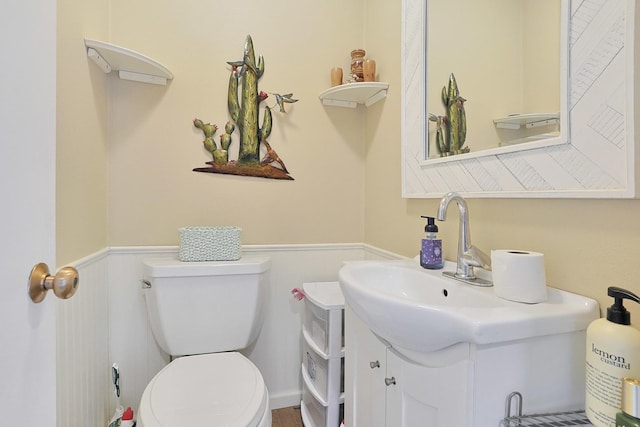 1452 Raymond St, South Elgin, IL 60177 - half bath featuring vanity and wainscoting