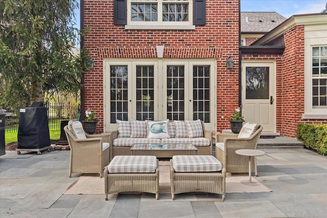 1300 Hackberry Ln, Winnetka, IL 60093 - view of patio / terrace with french doors and an outdoor living space