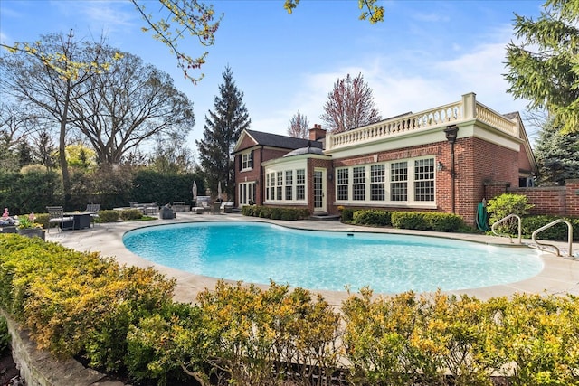 1300 Hackberry Ln, Winnetka, IL 60093 - swimming pool featuring a patio area and french doors