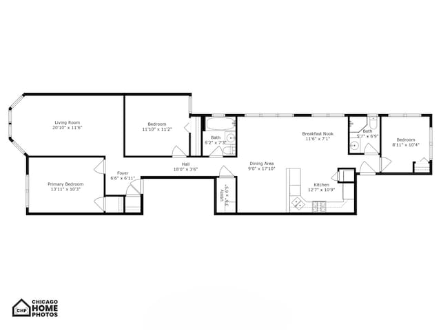 3302 W Crystal St Unit 3, Chicago, IL 60651 - view of property floor plan