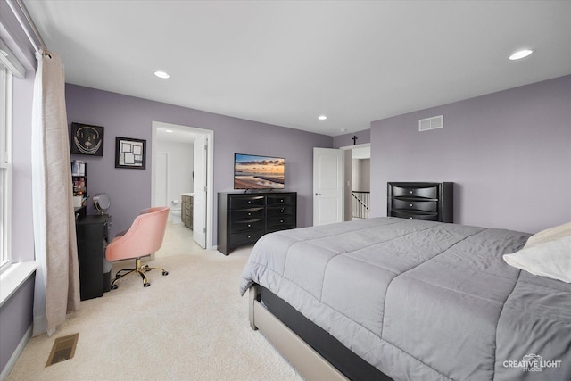 808 Karen Dr, Hampshire, IL 60140 - bedroom with light carpet and recessed lighting