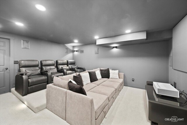 808 Karen Dr, Hampshire, IL 60140 - carpeted home theater featuring recessed lighting