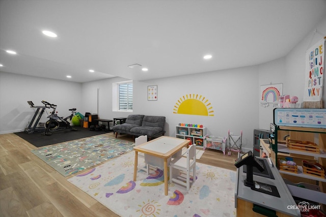 808 Karen Dr, Hampshire, IL 60140 - living area featuring wood finished floors and recessed lighting