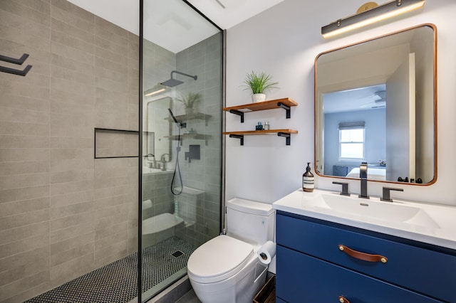 824 W Armitage Ave Unit 2Cd, Chicago, IL 60614 - full bathroom with vanity and tiled shower