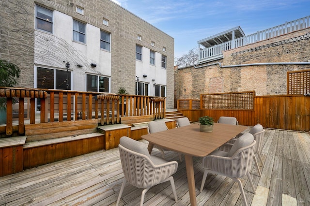 824 W Armitage Ave Unit 2Cd, Chicago, IL 60614 - wooden deck with outdoor dining space