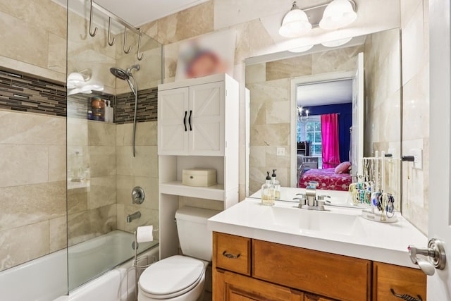 51 Mitchell Cir, Wheaton, IL 60189 - bathroom featuring bath / shower combo with glass door, vanity, and ensuite bath