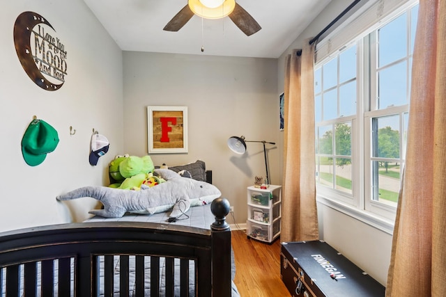 51 Mitchell Cir, Wheaton, IL 60189 - bedroom featuring wood finished floors and ceiling fan