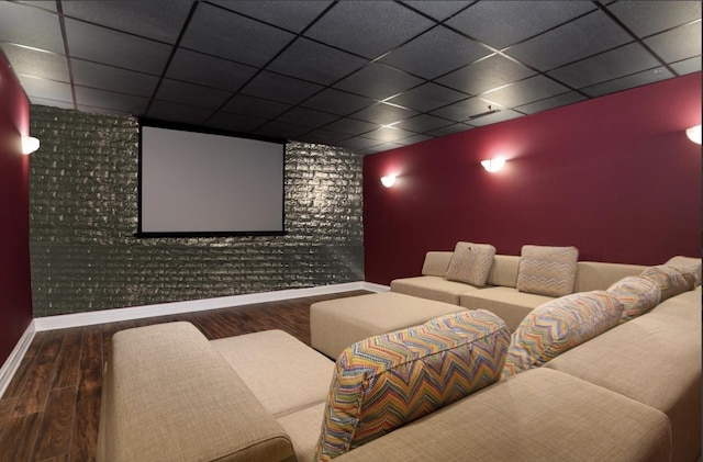 51 Mitchell Cir, Wheaton, IL 60189 - cinema featuring wood finished floors and a drop ceiling