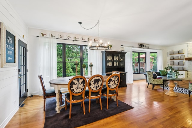 51 Mitchell Cir, Wheaton, IL 60189 - dining area with wood finished floors and a chandelier