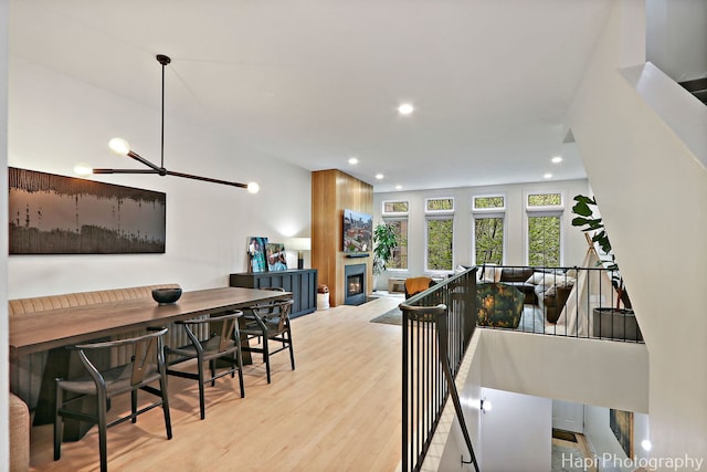 358 W Huron St Unit B, Chicago, IL 60654 - interior space featuring wood finished floors, recessed lighting, and a lit fireplace
