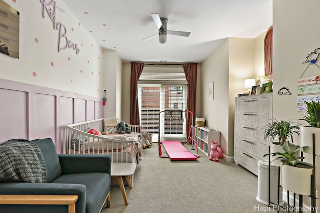 358 W Huron St Unit B, Chicago, IL 60654 - carpeted bedroom with ceiling fan