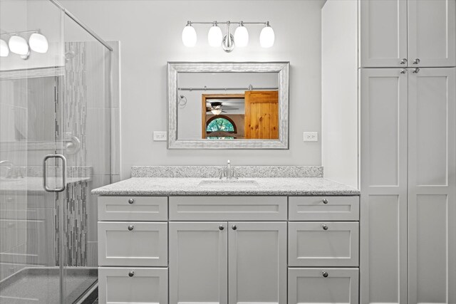 13302 Archer Ave, Lemont, IL 60439 - bathroom with a shower stall and vanity