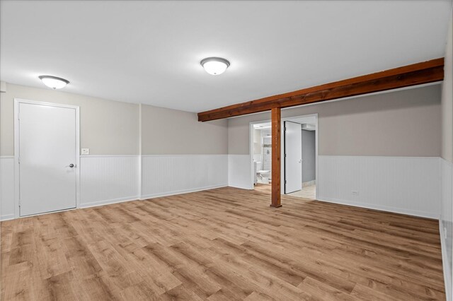 13302 Archer Ave, Lemont, IL 60439 - finished below grade area featuring light wood-style flooring and wainscoting