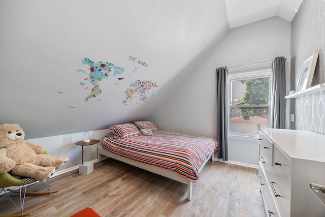 2012 W Charleston St, Chicago, IL 60647 - bedroom featuring vaulted ceiling and light wood-style floors
