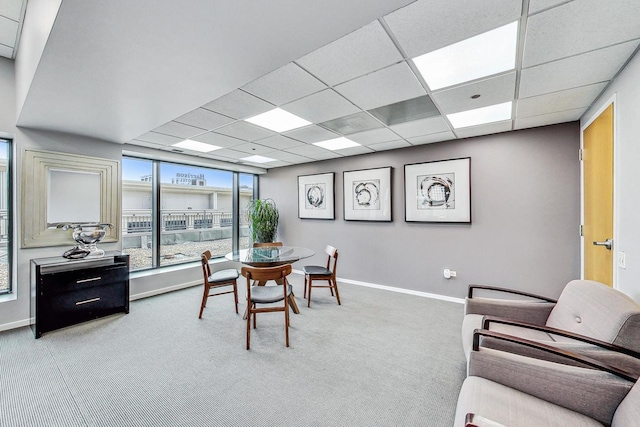 520 S State St Unit 1726, Chicago, IL 60605 - dining area with carpet and a paneled ceiling