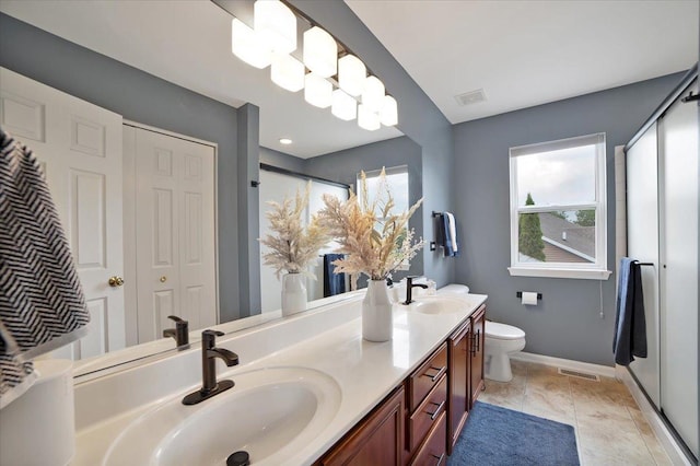 1854 Westridge Pl, Aurora, IL 60504 - full bath featuring double vanity and a shower with door