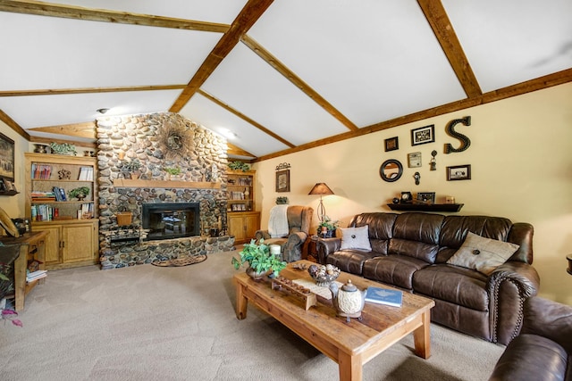25115 W Cedarwood Ln, Ingleside, IL 60041 - carpeted living area featuring a fireplace
