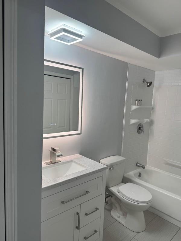 5204 Midlothian Tpke Unit 222, Crestwood, IL 60418 - bathroom featuring vanity, bathtub / shower combination, and tile patterned flooring