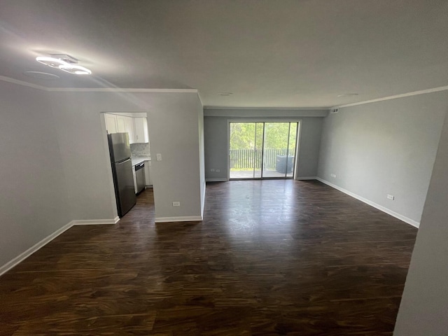 5204 Midlothian Tpke Unit 222, Crestwood, IL 60418 - spare room with ornamental molding and dark wood-style floors