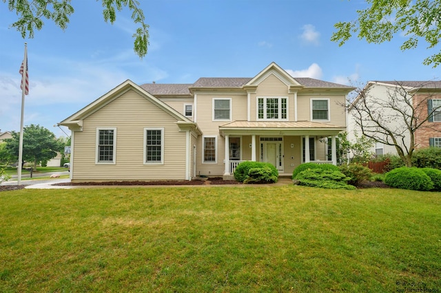 1880 Crofton Dr, Algonquin, IL 60102 - traditional-style home with covered porch and a front lawn
