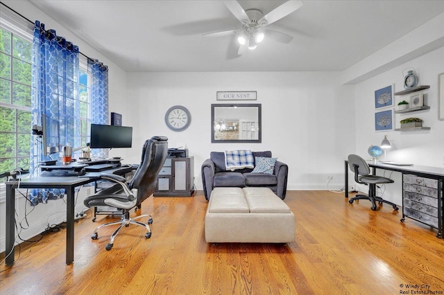 1880 Crofton Dr, Algonquin, IL 60102 - office featuring ceiling fan and wood finished floors