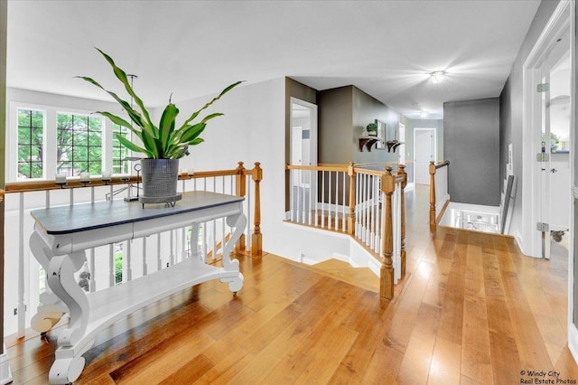 1880 Crofton Dr, Algonquin, IL 60102 - corridor featuring an upstairs landing and light wood-style floors