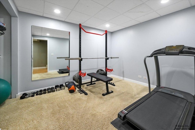 1880 Crofton Dr, Algonquin, IL 60102 - exercise room featuring recessed lighting and carpet