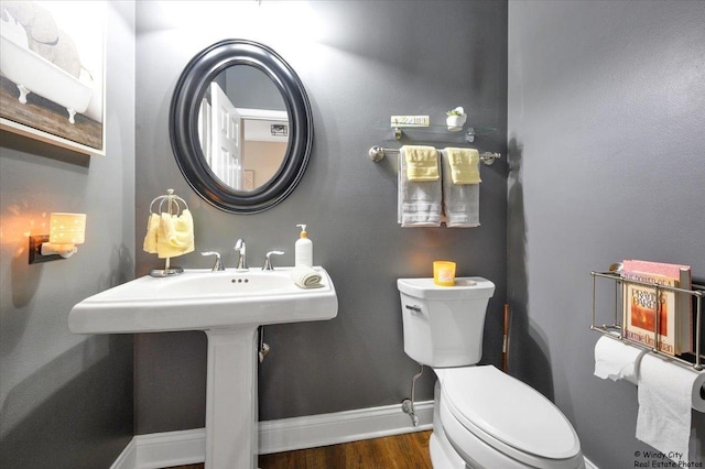 1880 Crofton Dr, Algonquin, IL 60102 - half bath with toilet and wood finished floors