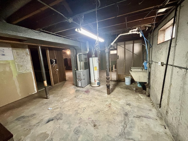 328 W Harrison St, Belvidere, IL 61008 - unfinished below grade area with water heater and heating unit