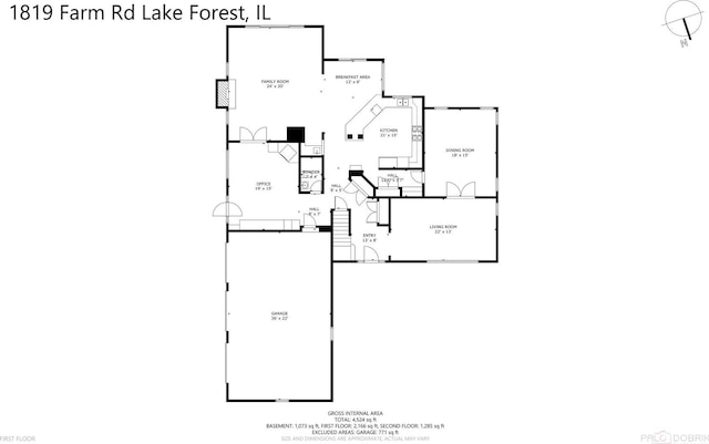 1819 Farm Rd, Lake Forest, IL 60045 - view of room layout