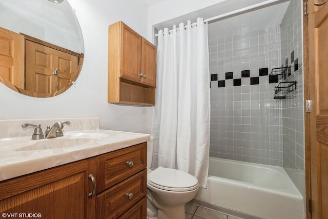 7914 164th Ct Unit 0, Tinley Park, IL 60477 - bathroom with vanity, shower / bath combo with shower curtain, and tile patterned flooring