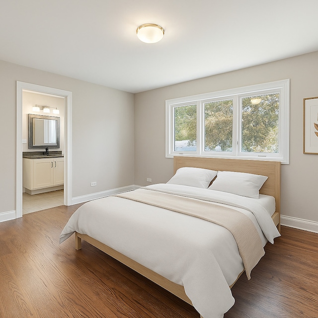 1544 N Wolf Rd, Berkeley, IL 60163 - bedroom with light wood-style floors and ensuite bath
