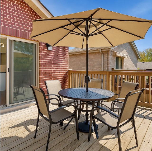 1544 N Wolf Rd, Berkeley, IL 60163 - wooden terrace featuring outdoor dining area