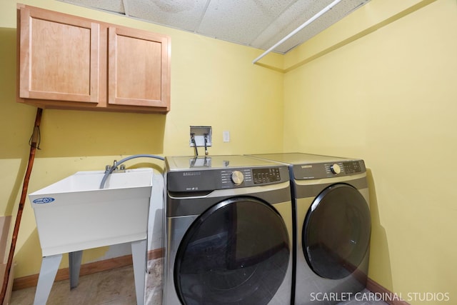 3100 Compton Rd, Aurora, IL 60504 - laundry room featuring cabinet space and independent washer and dryer