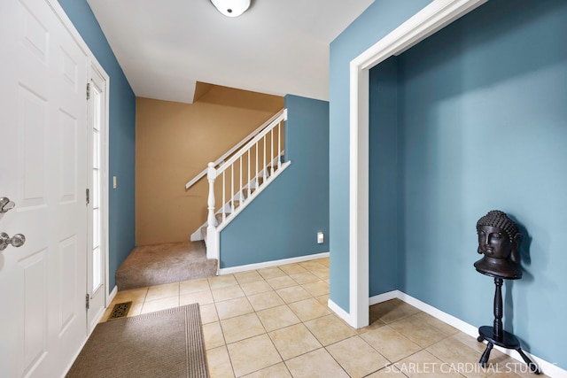 3100 Compton Rd, Aurora, IL 60504 - entrance foyer with stairs and light tile patterned flooring